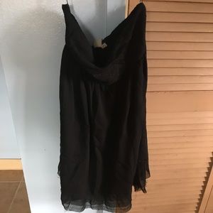 Strapless black dress